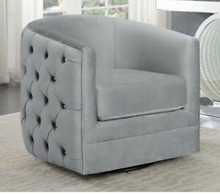 Silver Leather Arm Chair
