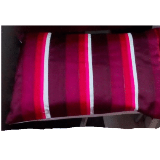 Red Stripped Cream Cushion