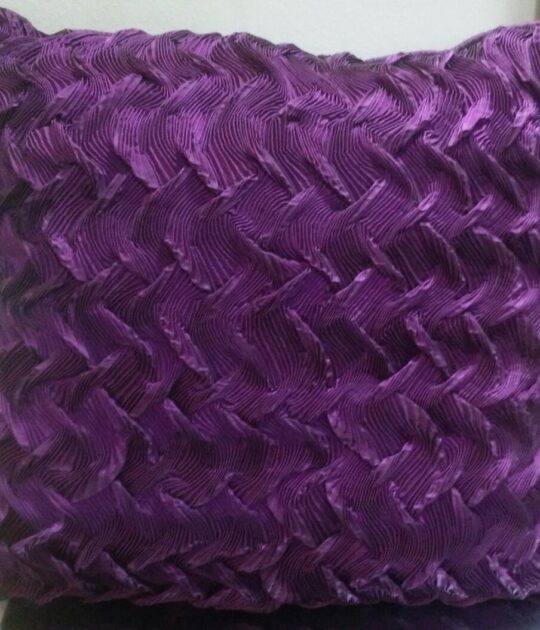Purple Wavy Throw Pillow
