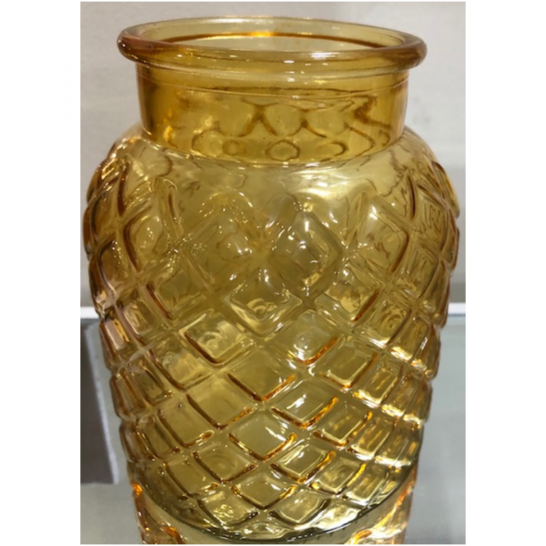Amber Lattice Vase