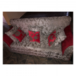3 Seater Sofa Velvet Partern