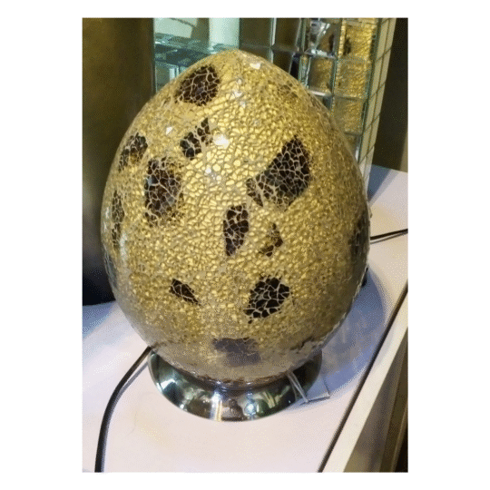 Large Mosaic Oval Lamp