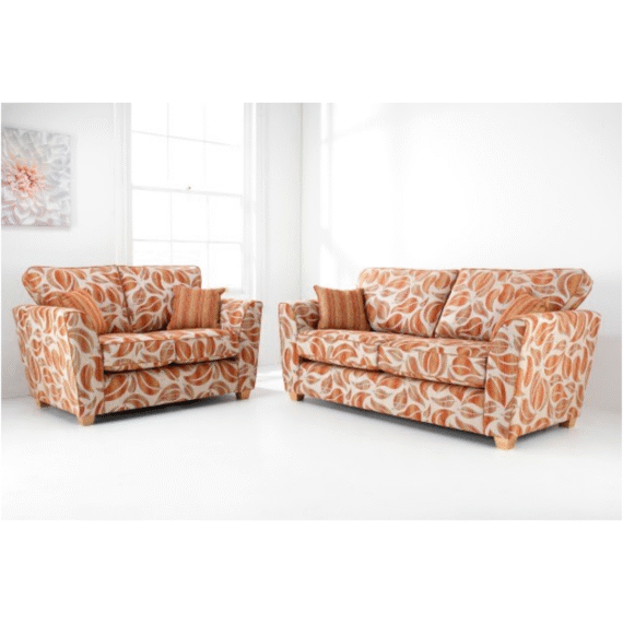 Orange Leaf Seater Sofa
