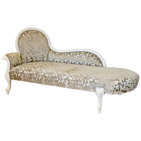 Gold Velvet Pattern Chaise