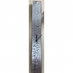 Black on Silver Crackle Clock