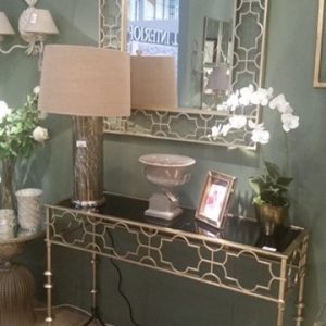 Antique Gold Lattice Mirror