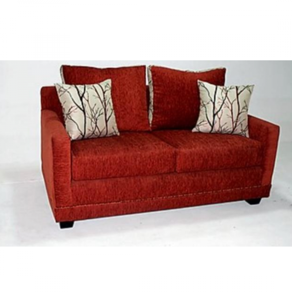 Red Chenille 2 Seater Sofa
