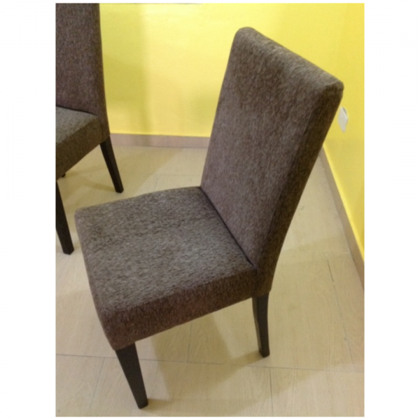 Brown Linen Dining Chairs