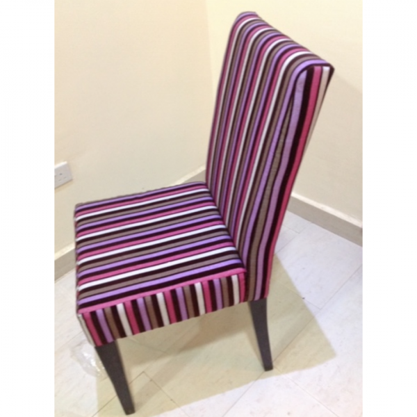 Multi Purple Linen Dining Chair
