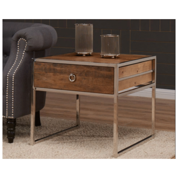 Metal Edge Side Table