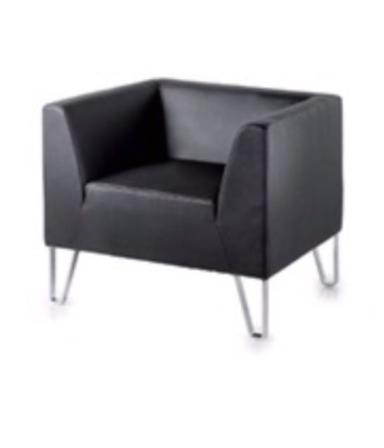 Black 1 Seater Office Sofa