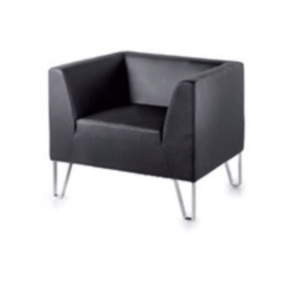Black 1 Seater Office Sofa
