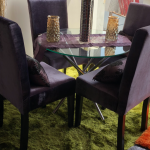 4 Seater Glass Dining Table
