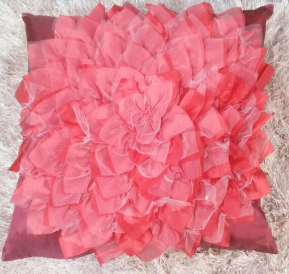 Red Cut Pattern Throw Pillow