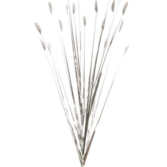 Small Silver Metallic Tip Flower
