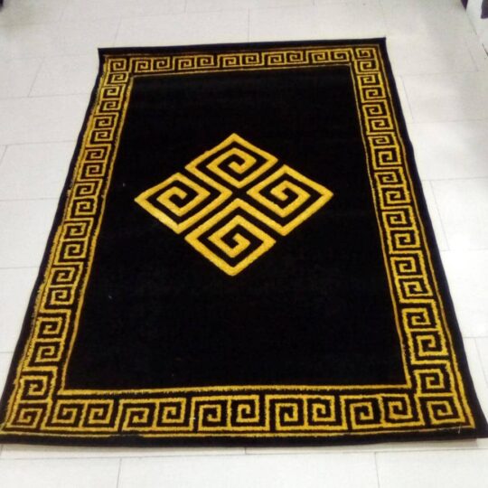 Heatset Black Gold Rug
