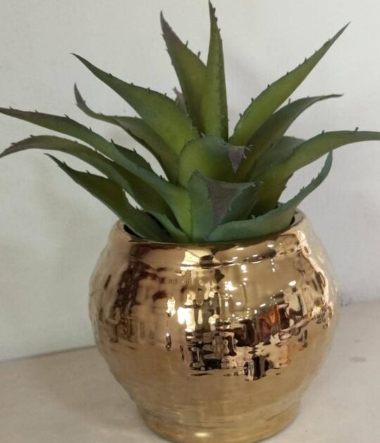 Gold Flower Pot