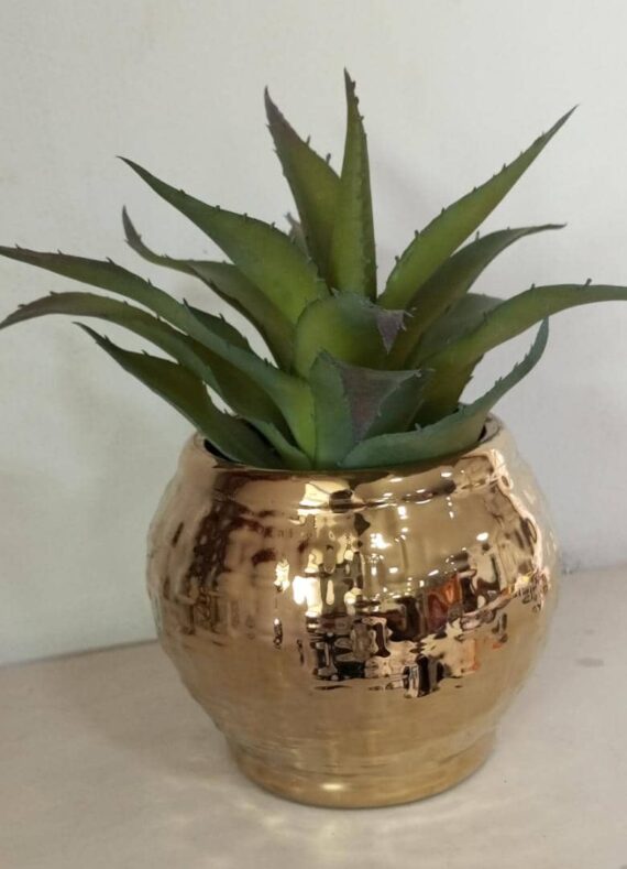 Gold Flower Pot