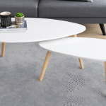 White Tear Shaped Table