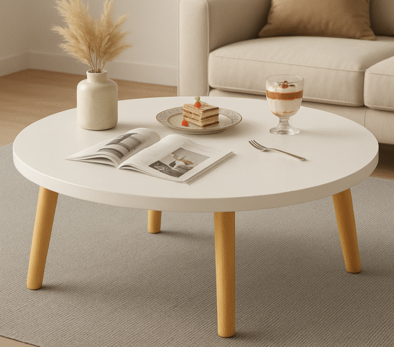 Round Beech Legs Table