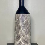 Black/White Stripped Vase